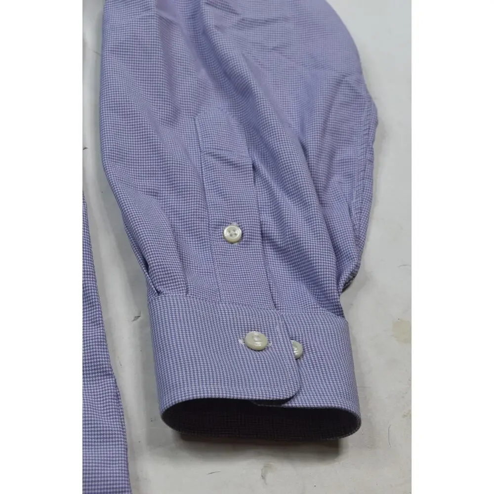 Polo Ralph Lauren Performance Shirt Mens Large Purple Nailhead Long Sleeve